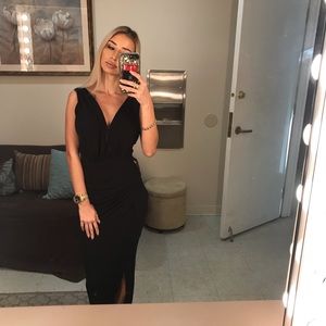 Katie May black gown worn once bridesmaid dress